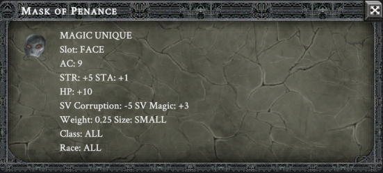 MASK OF PENANCE item card